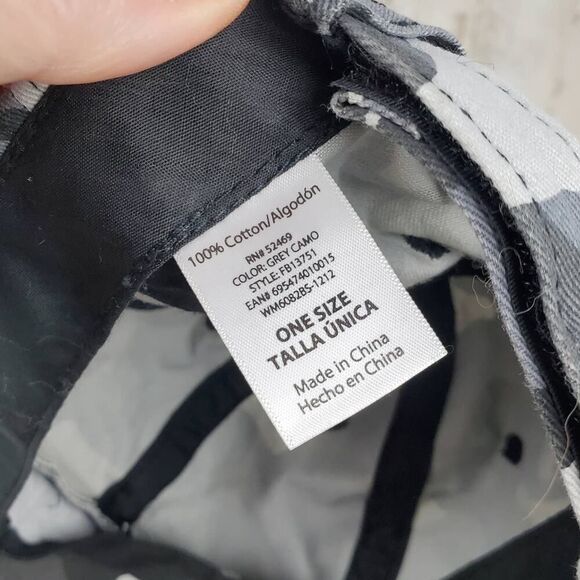 Camo Velcro Cap Gray Black OSFM - Picture 3 of 6